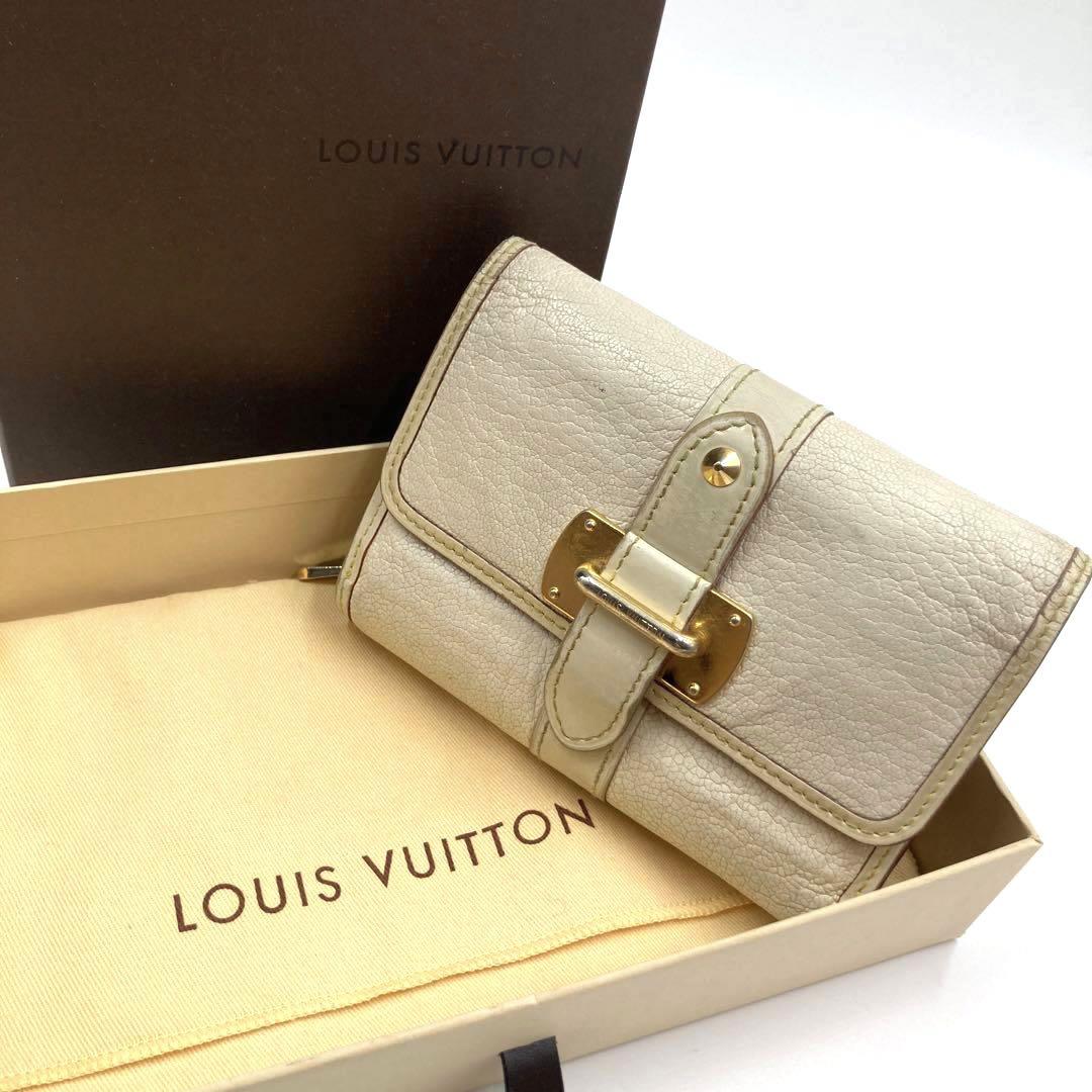 LOUIS VUITTON 三つ折り財布 ル ソンプテュ ホワイト ゴールド