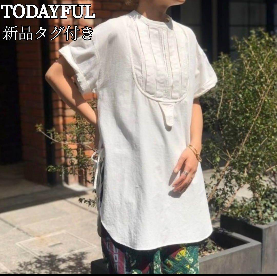 【新品タグ付き】TODAYFUL　ハーフスリーブドレスシャツ　コットン