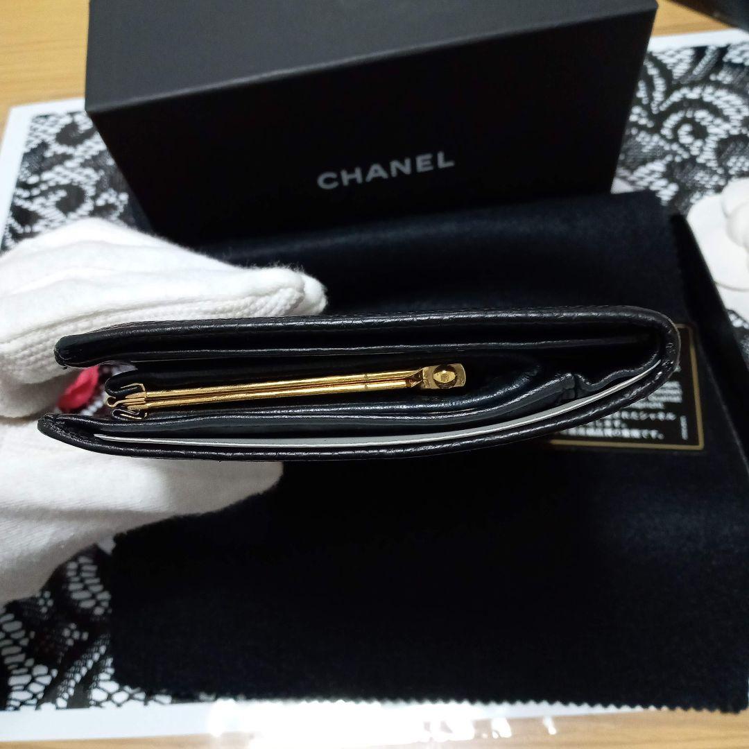 【美品　正規品】CHANEL　がま口　ココマーク　キャビアスキン　クリスマス