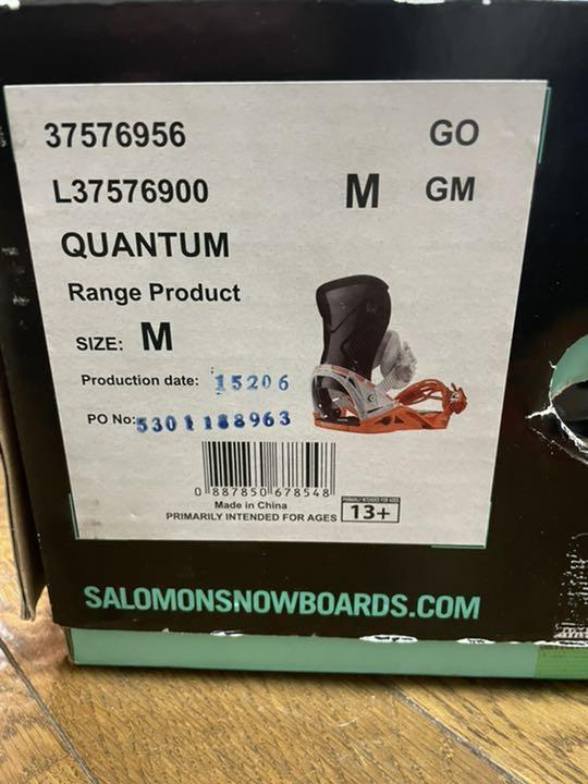 予約販売 SALOMON QUANTUM クォンタム Mサイズ/サロモン スノーボード