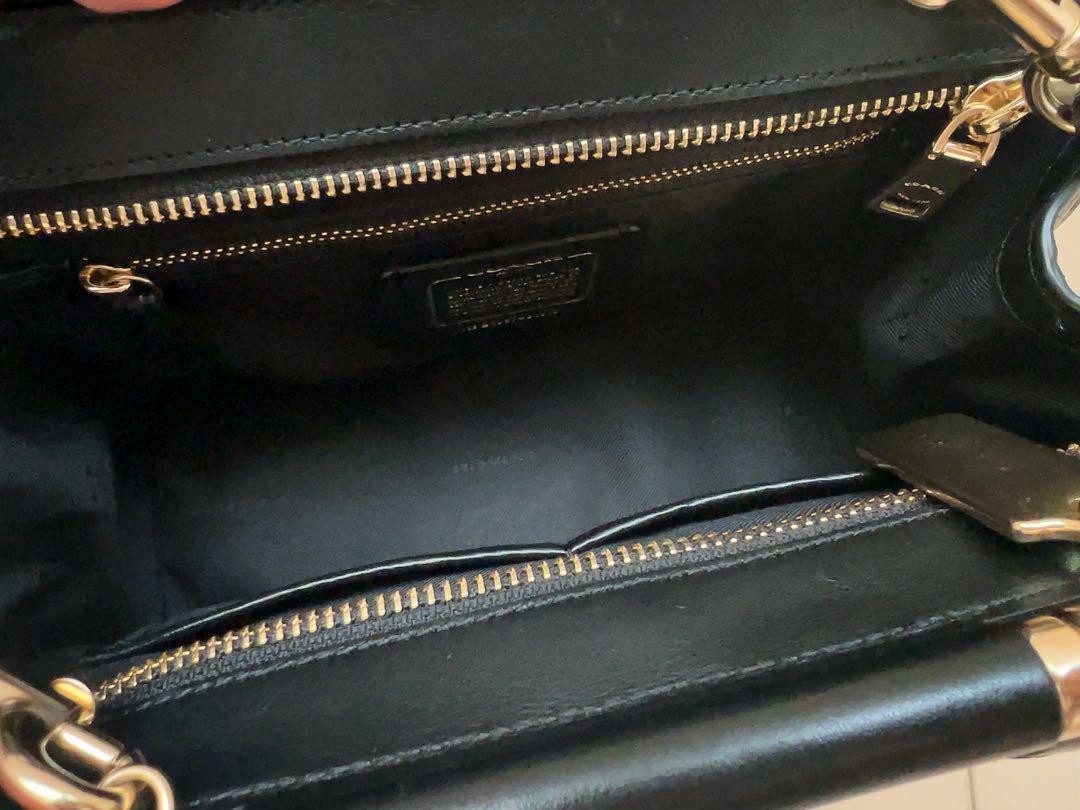 COACH 2WAYレザーバック ショルダーバッグ ハンドバッグ ブラック