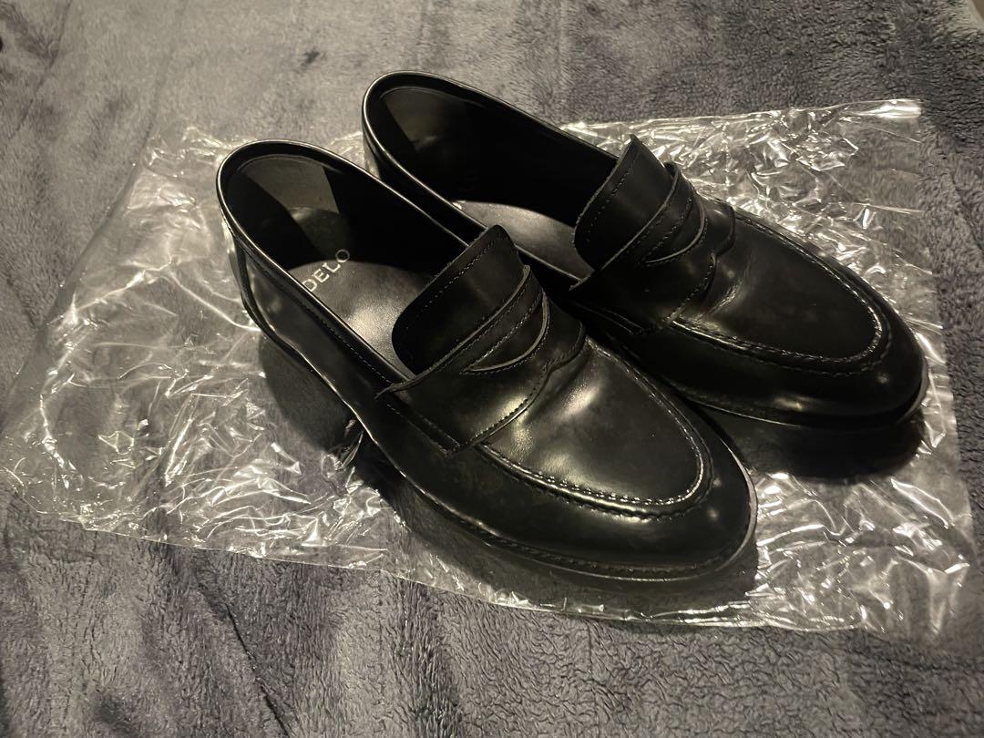 【極美品】ADELO シークレットシューズ コインローファー 黒 62ace62bbdf842cf57f2444b8d08ea