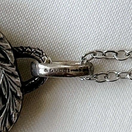 グッチ GUCCI アラベスク インターロッキング 燻 ネックレス Ag925