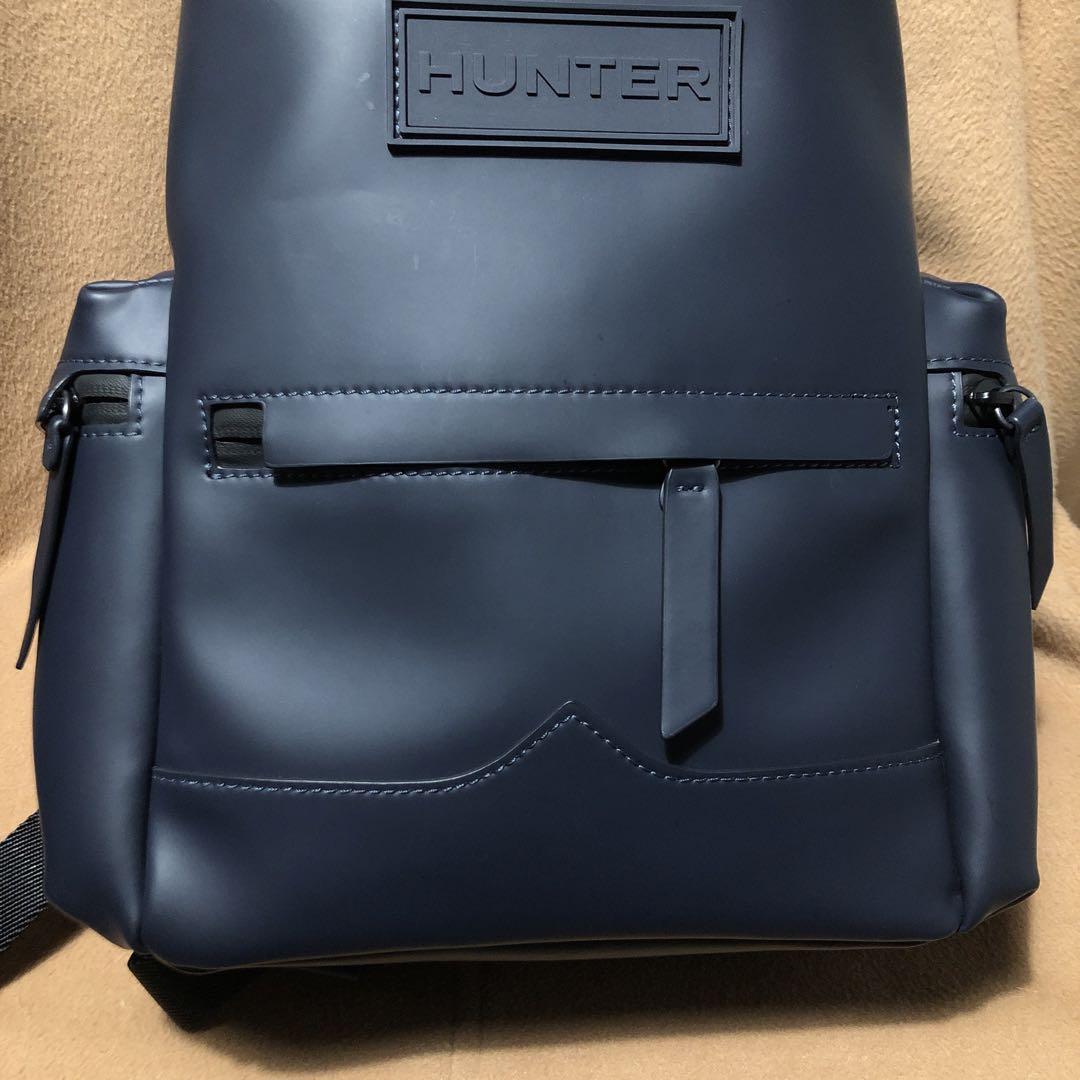 HUNTERオリジナル トップクリップ ラバーコーティング レザー バックパック 画像4