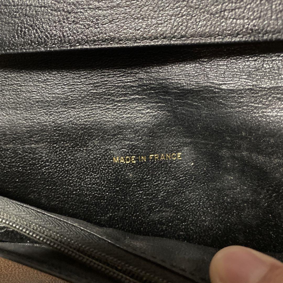 シャネル CHANEL 長財布 黒 ブラック 本革 中古