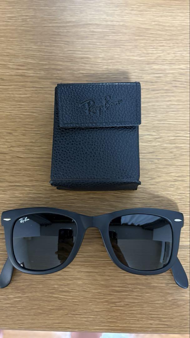 Ray-Ban ブラックサングラス レザーケース付き Ray-Ban ブラック サングラス ケース付き - メルカリ