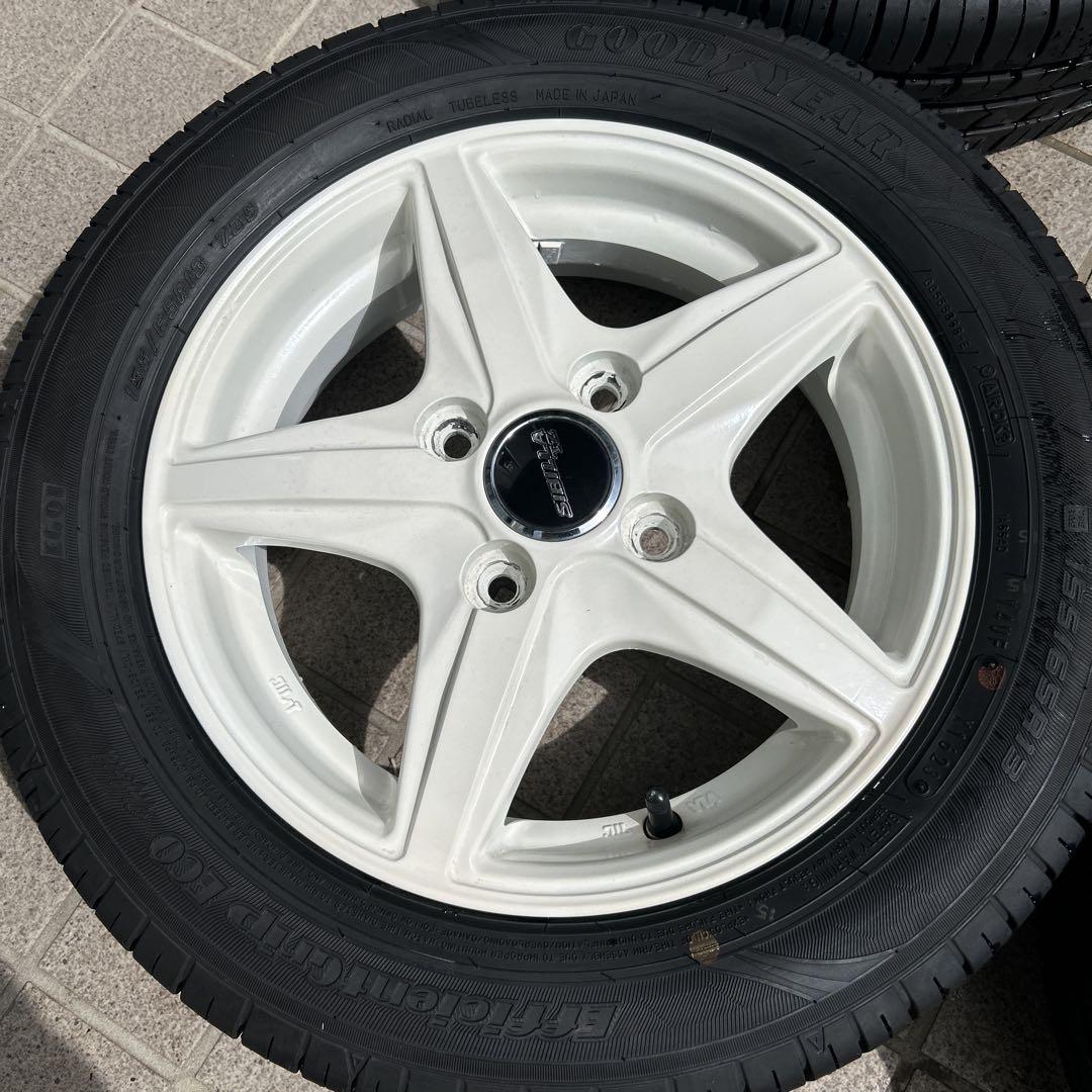 中古155/65R13付！タイヤホイール4本セット！ライフ、ザッツ、ネイキッド他