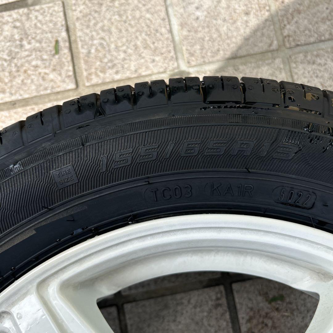 中古155/65R13付！タイヤホイール4本セット！ライフ、ザッツ、ネイキッド他