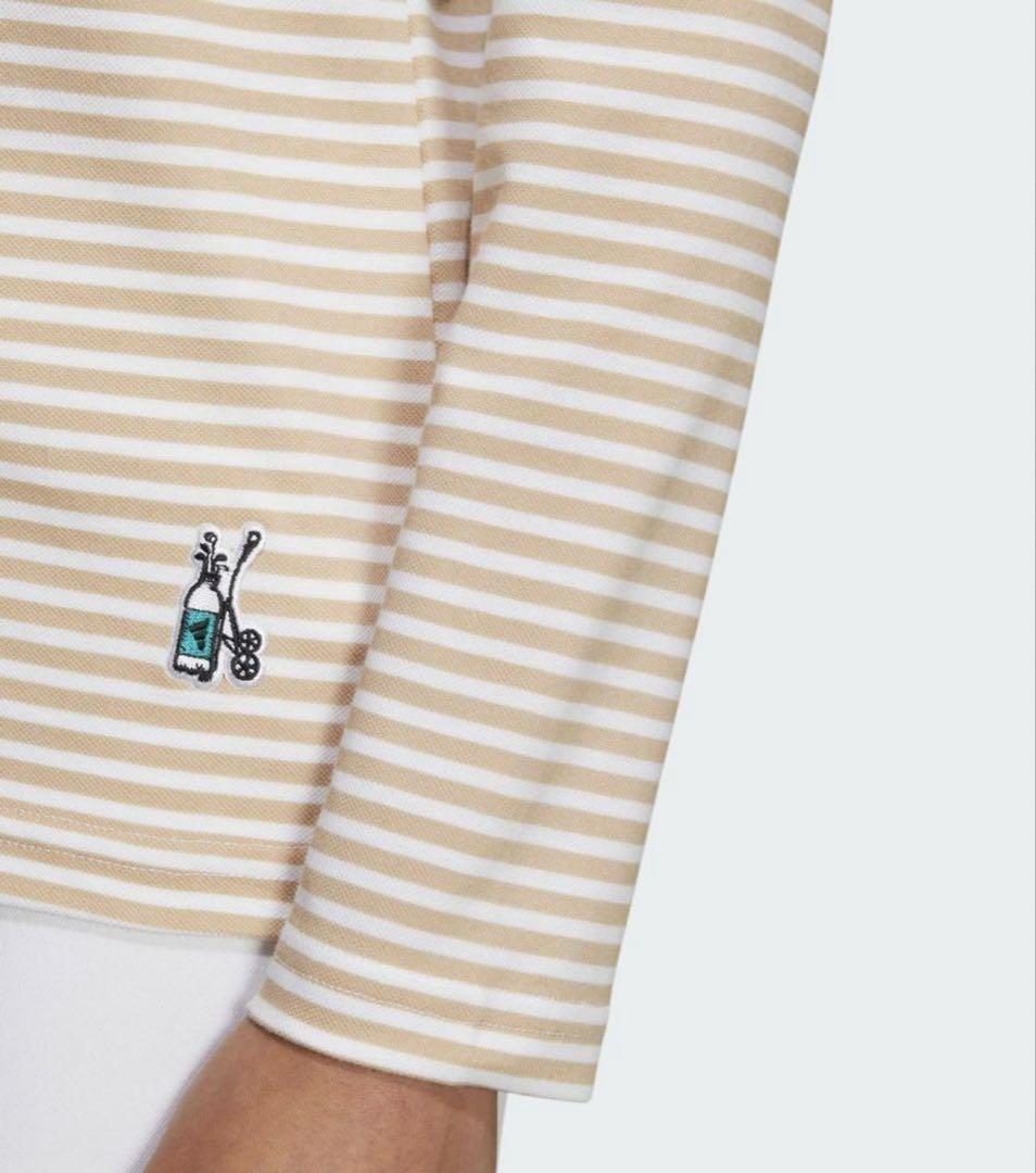 新品✨アディダスゴルフ　長袖モックネックシャツ　スカート　吸湿　ベージュ　白　Ｌ
