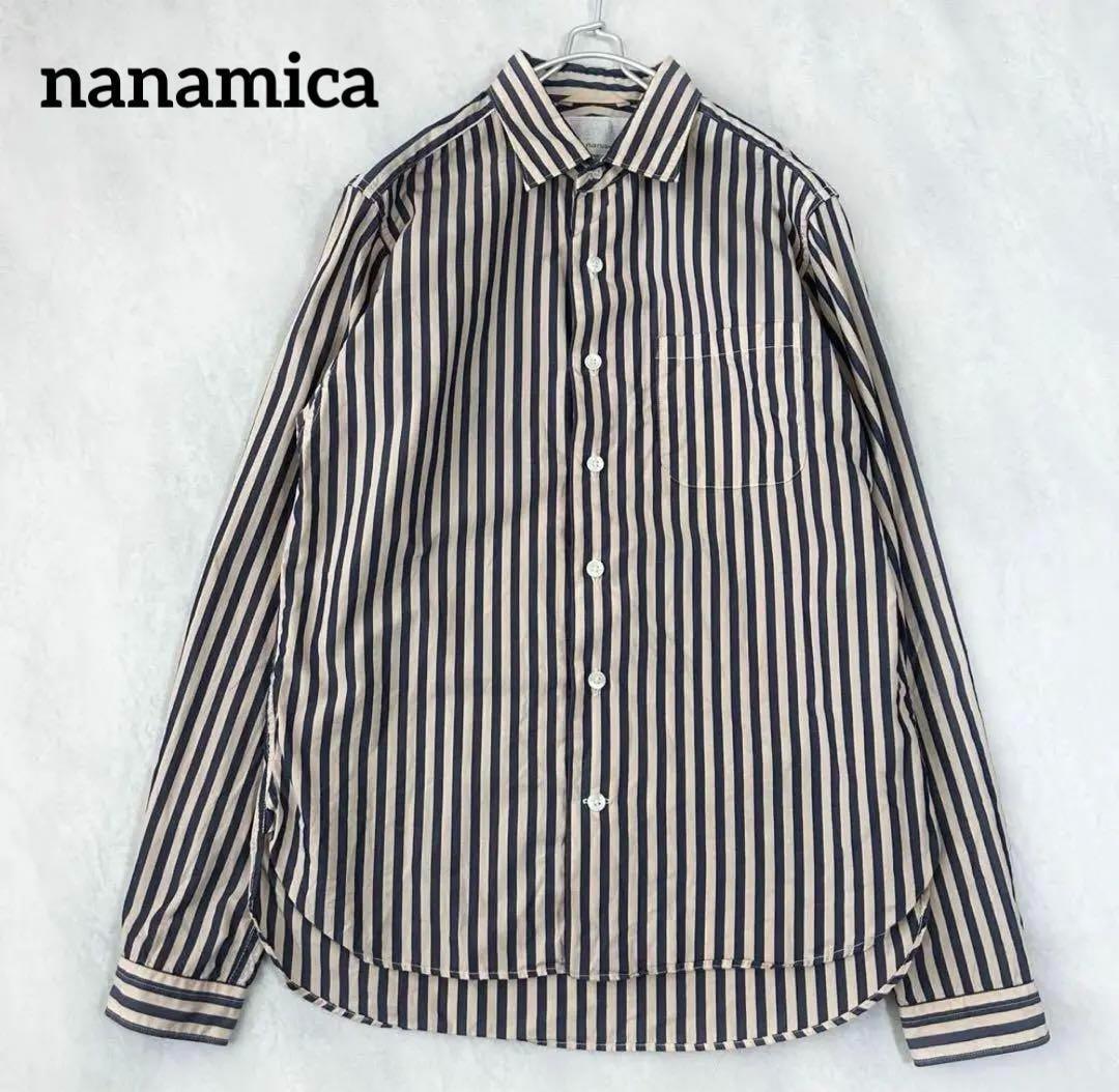 nanamica ナナミカ ストライプ 長袖シャツ M〜L相当 （XS）