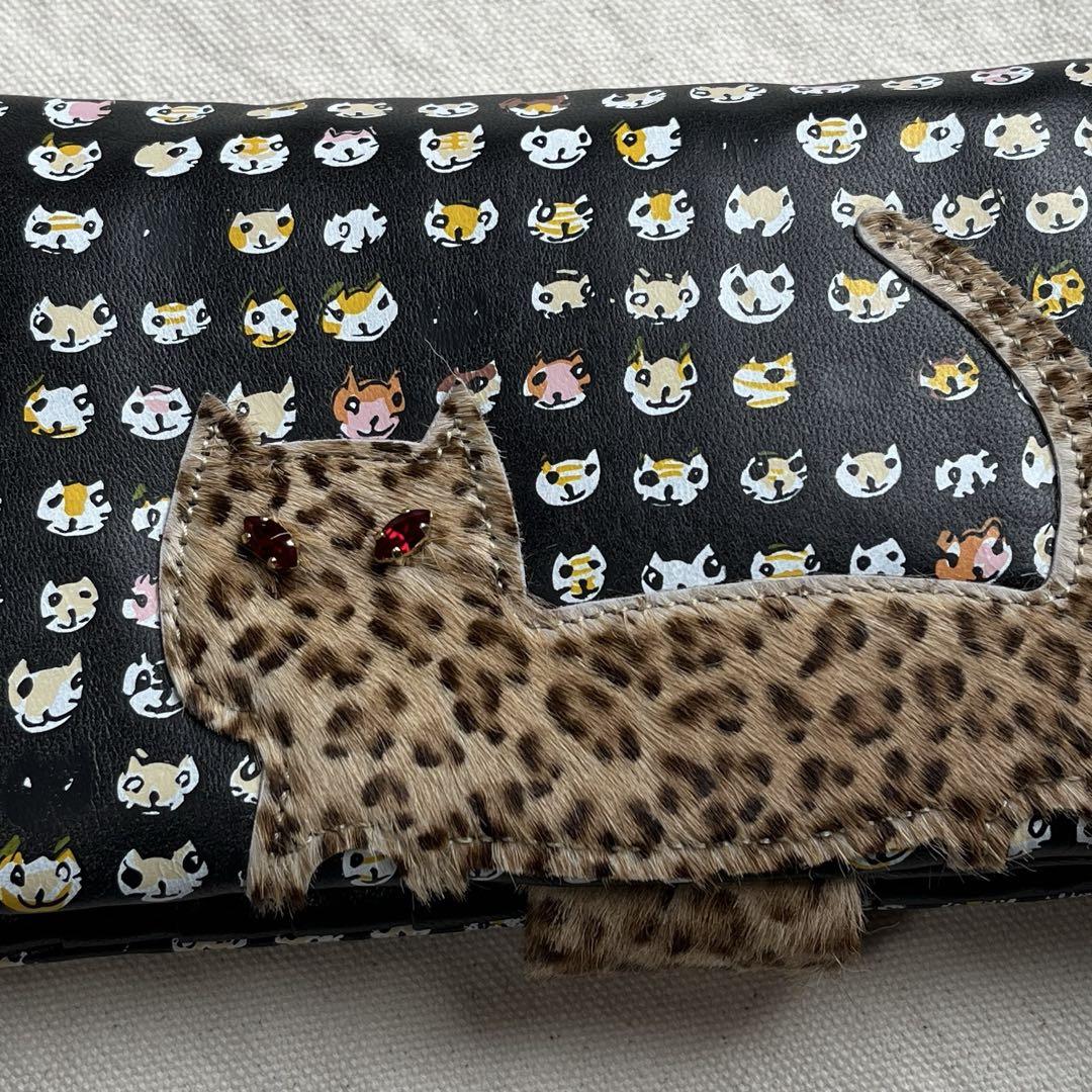 tsumori chisato CARRY 長財布 ヒョウ柄ネコ