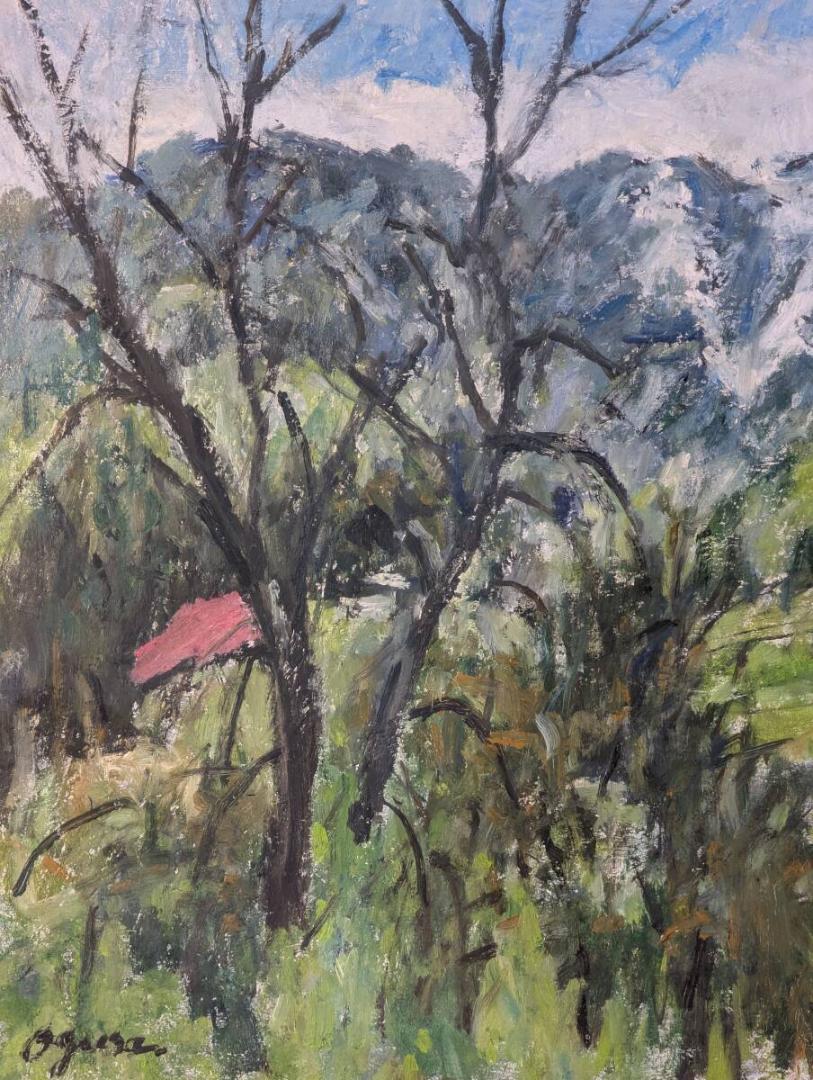 油絵　「春の風景」　F4号　真作 八代亜紀 真作油彩画F4号 油彩画