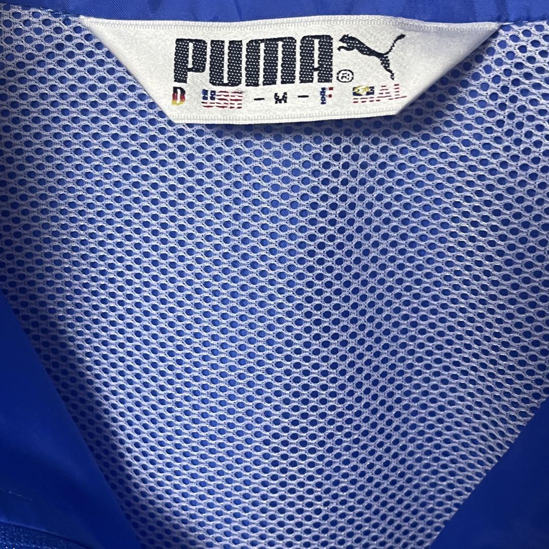 PUMA プーマ Y2K ナイロンジャケット メッシュ裏地 ブルー キャップ