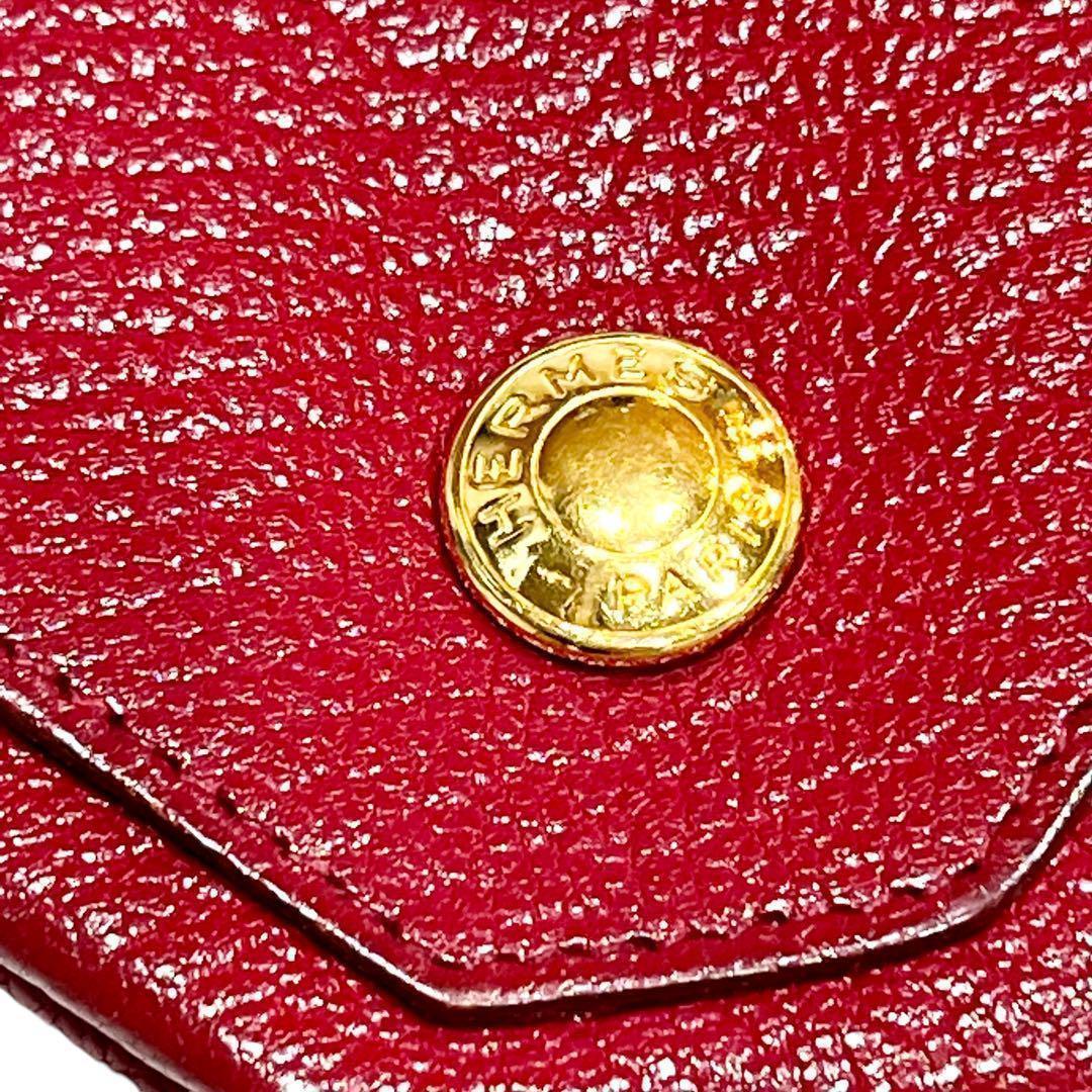 人気　エルメス　ヴェルソルヴァンキャトル　レッド　赤　レザー　コインケース 人気 エルメス ヴェルソルヴァンキャトル レッド 赤 レザー