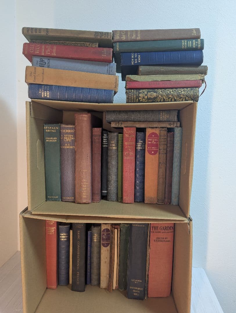 45冊 洋書 アンティーク 古本 古書 ディスプレイ傷や汚れあり