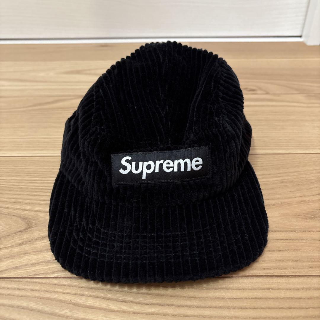 Supreme コーデュロイ キャップ | ブラック | FARFETCH JP