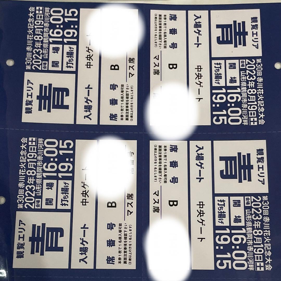 はなたろう 様 専用 ‼️15本 孫太郎様専用 2023 赤川花火大会 B席 東北の夜空に咲き誇る！４Ｋ