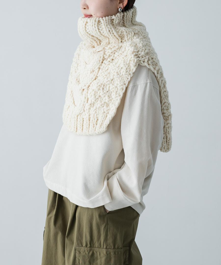 新品◆かぐれ◆ペルーショルダーニットウォーマー《IVORY》アーバンリサーチ