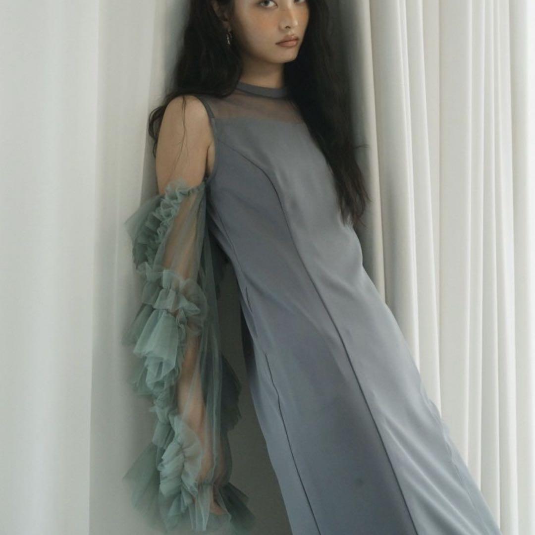 andresd detached sleeve dress グレー S - メルカリ