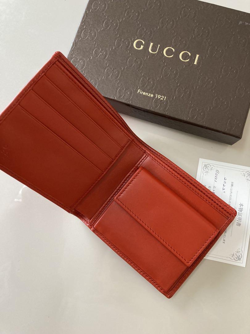 綺麗★GUCCI グッチ　ディアマンテ　二つ折り財布 237359 赤★