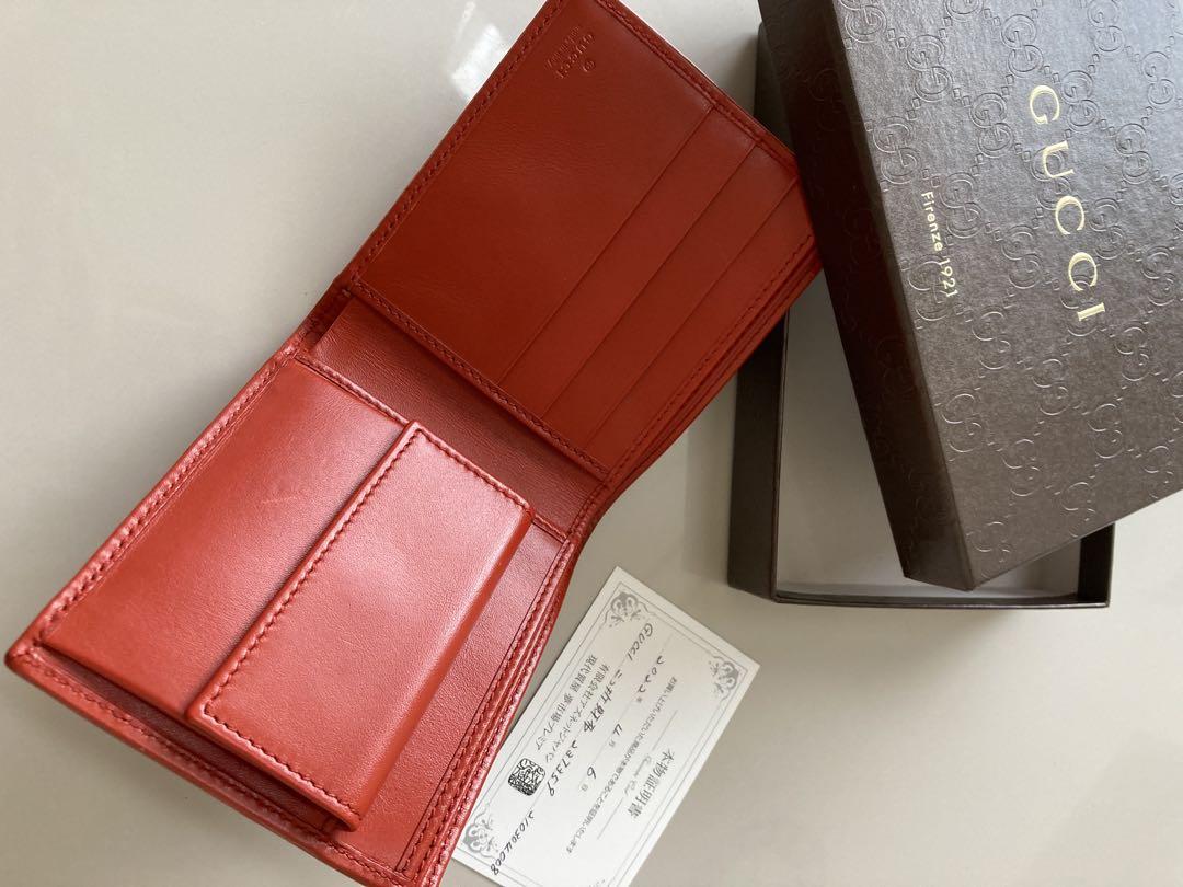 綺麗★GUCCI グッチ　ディアマンテ　二つ折り財布 237359 赤★