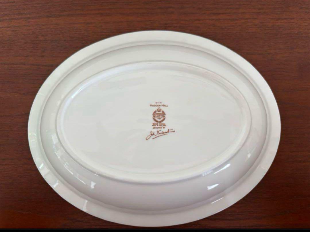 新品　MINTON オーバル深皿 大 ハドンホール