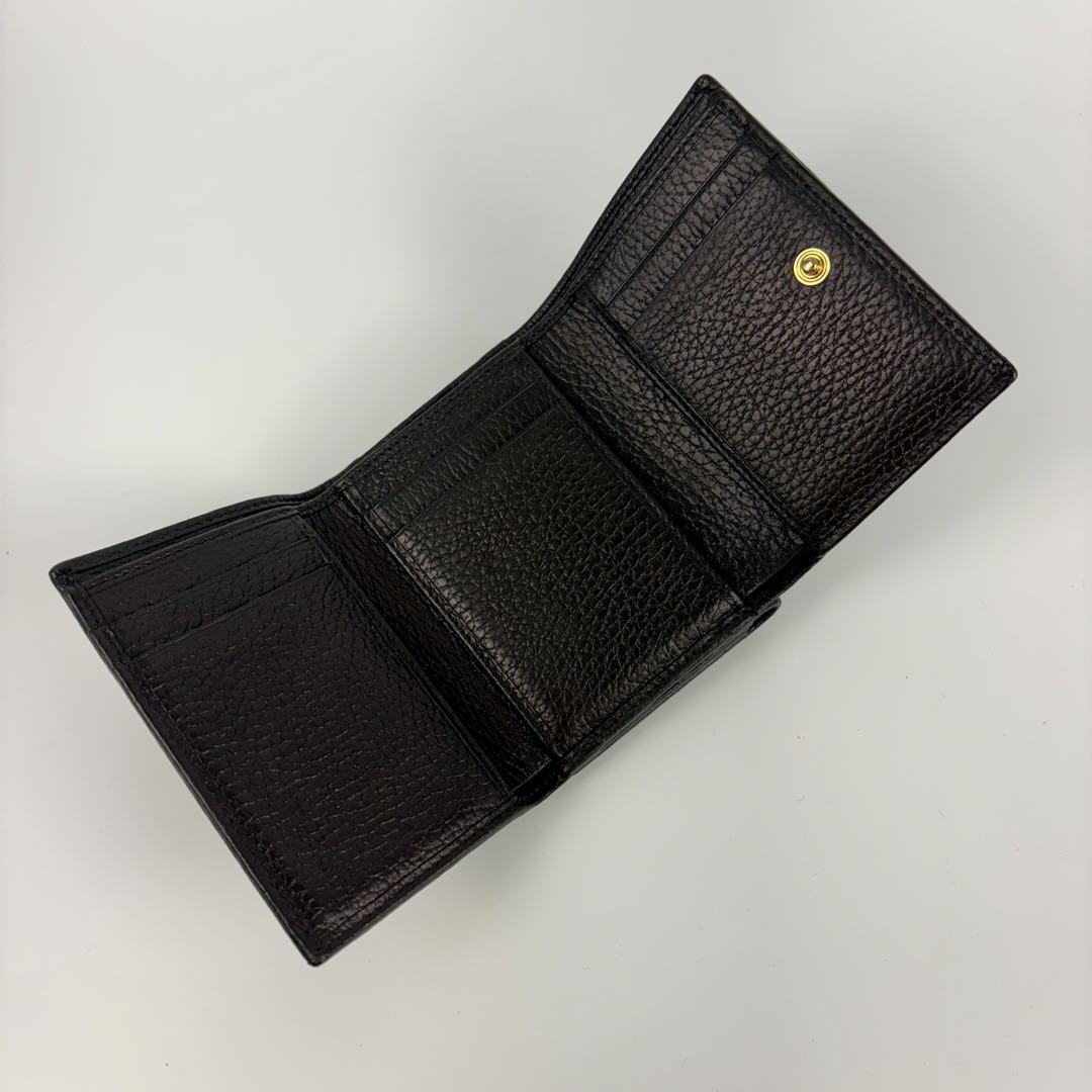 GUCCI 三つ折財布 コンパクトウォレット GGマーモント レザー