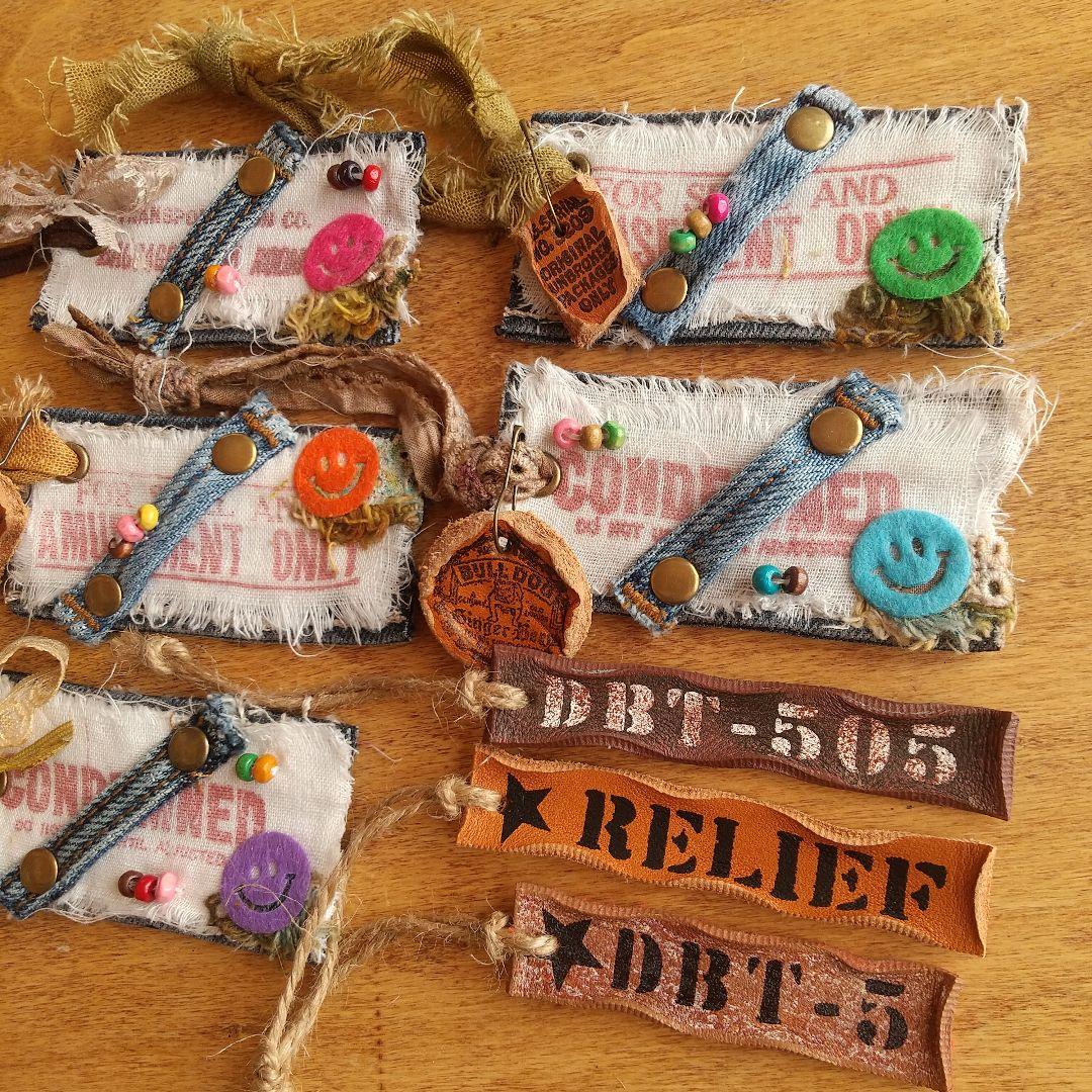 デニムリメイク☆アレンジ☆タグ☆チャーム☆セット - メルカリ