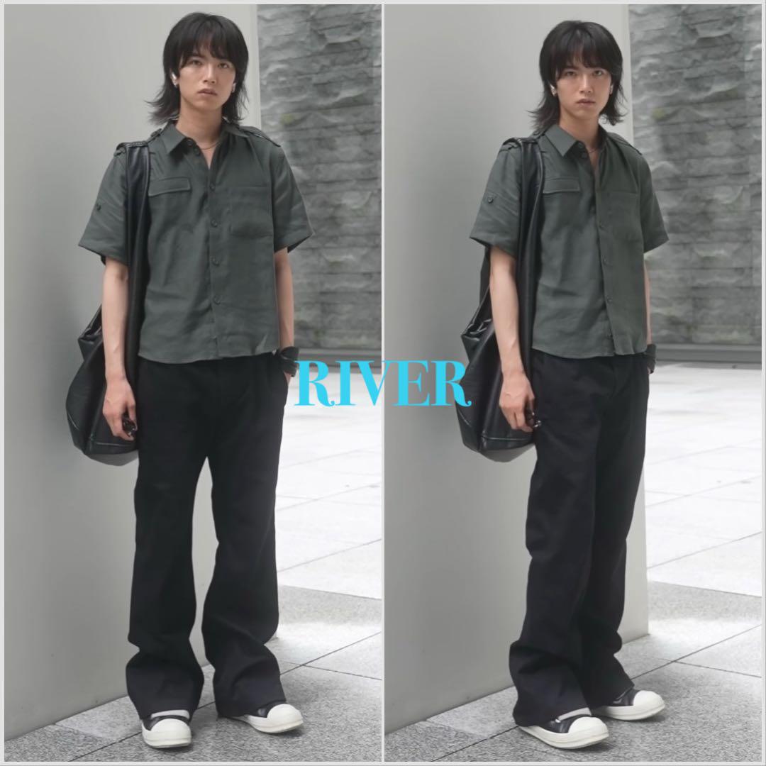 【HELMUT LANG】LINEN EPAULET SHIRT S
