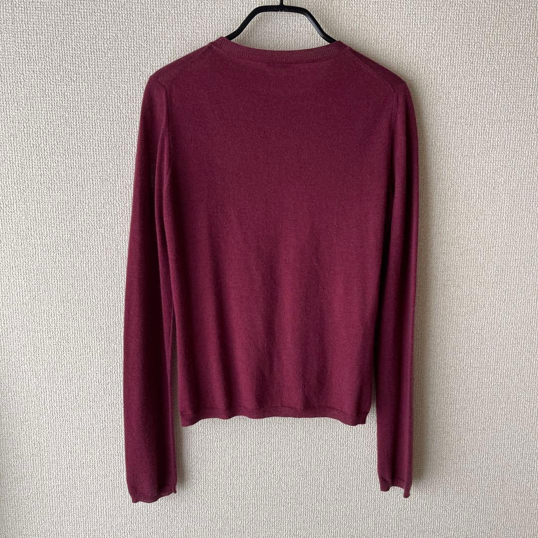 【希少美品】MIUMIU バーガンディ カシミヤシルク ニットカーディガン