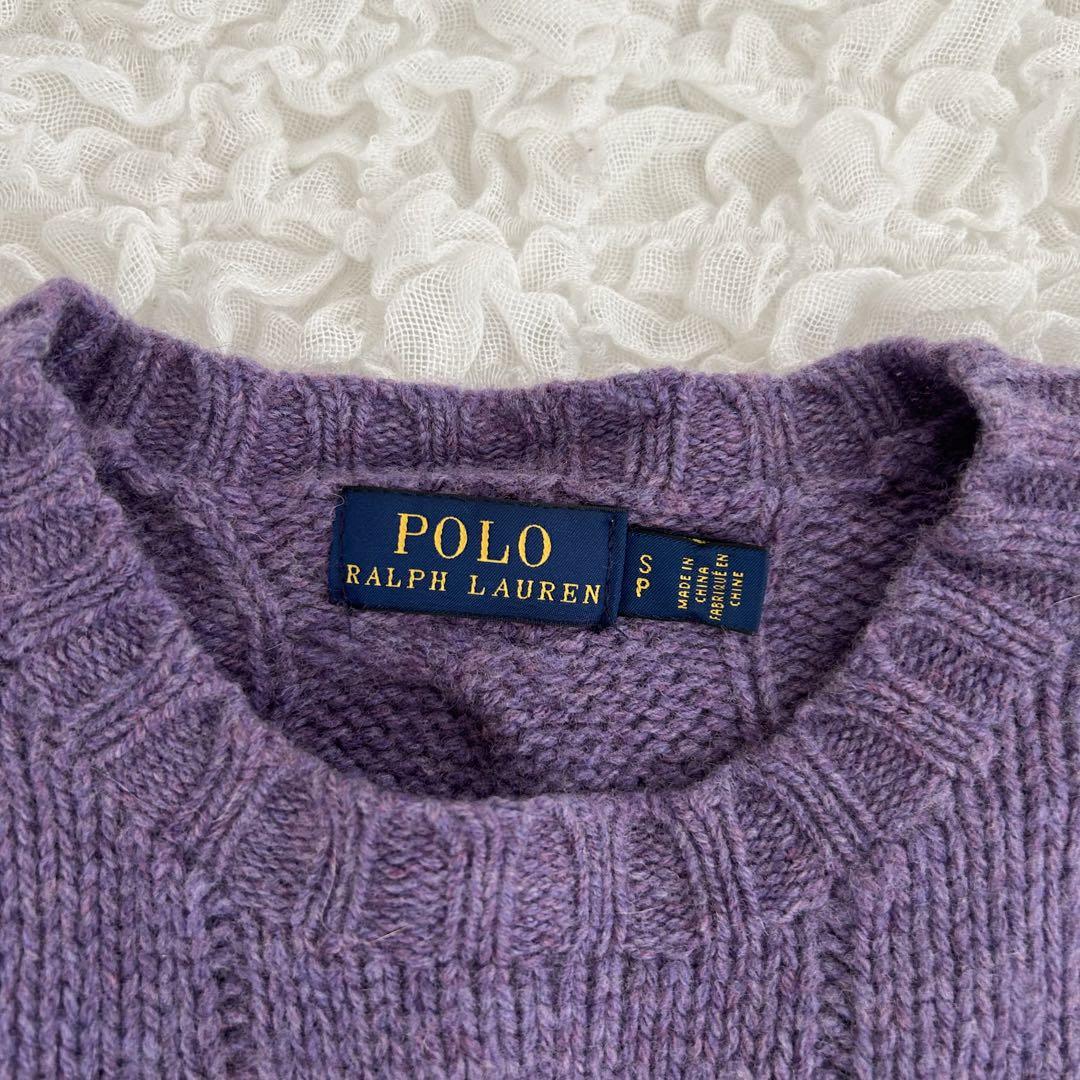 POLO RALPH LAURENポロラルフローレンのカシミヤ混ケーブルニット
