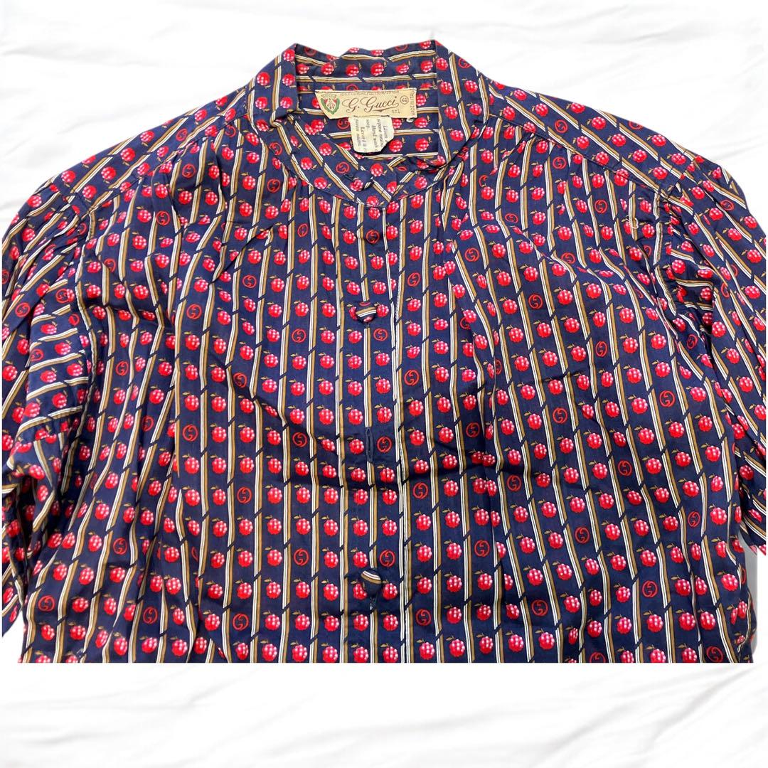 オールドグッチ シャツ 長袖 Gucci (総柄シャツ レディース 総柄