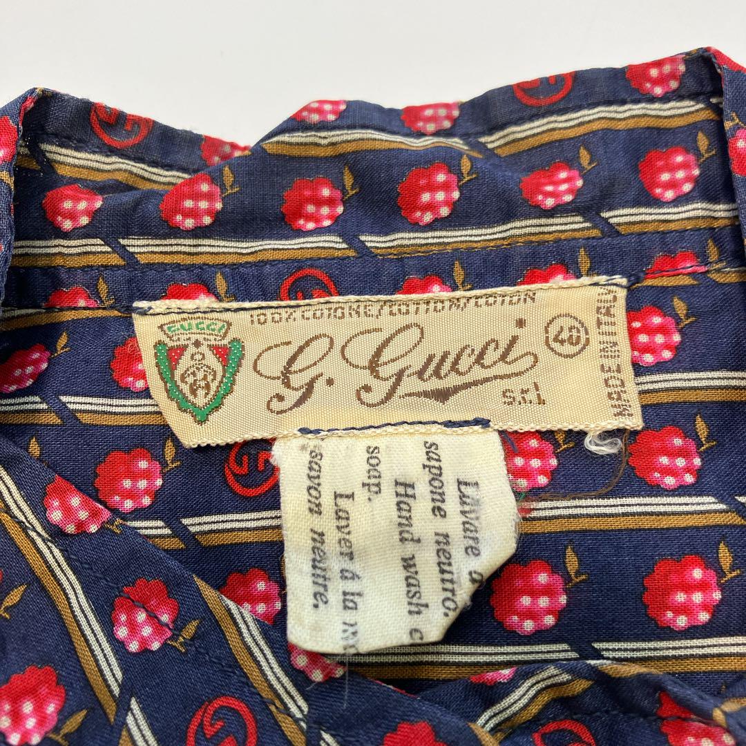 GUCCI - オールドグッチ シャツ 長袖 Gucci (総柄シャツ