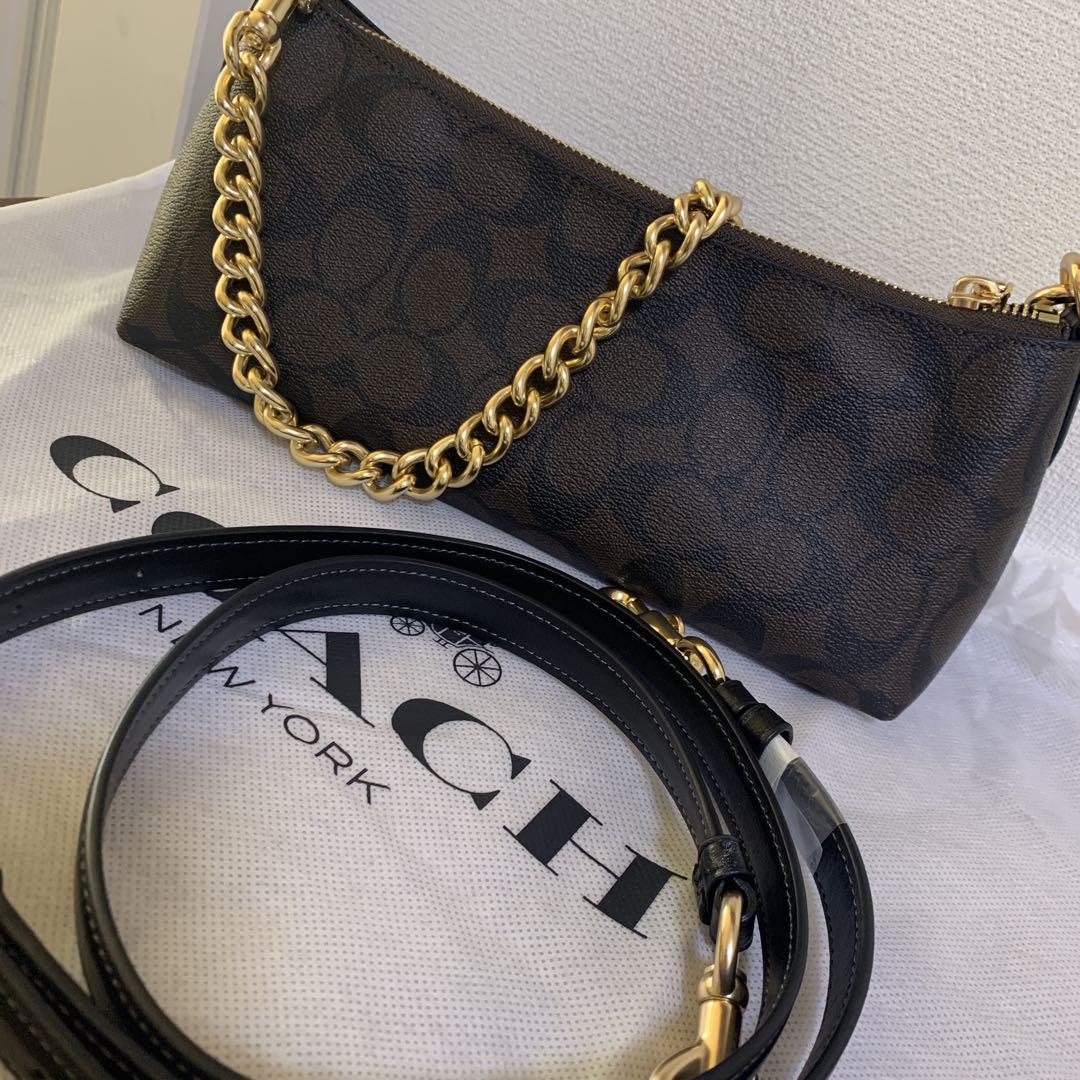 COACH コーチ　シャーロット ショルダー バッグ・シグネチャー キャンバス