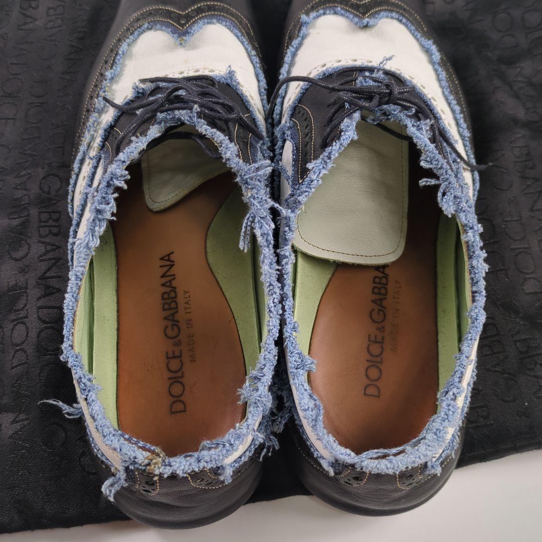 Dolce&Gabbana ドルガバ ウイングチップ レザー バイカラー 美品