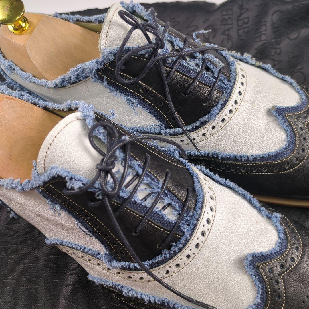 Dolce&Gabbana ドルガバ ウイングチップ レザー バイカラー 美品
