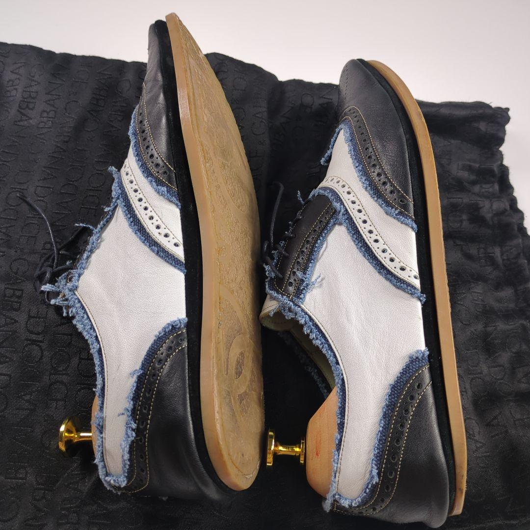Dolce&Gabbana ドルガバ ウイングチップ レザー バイカラー 美品