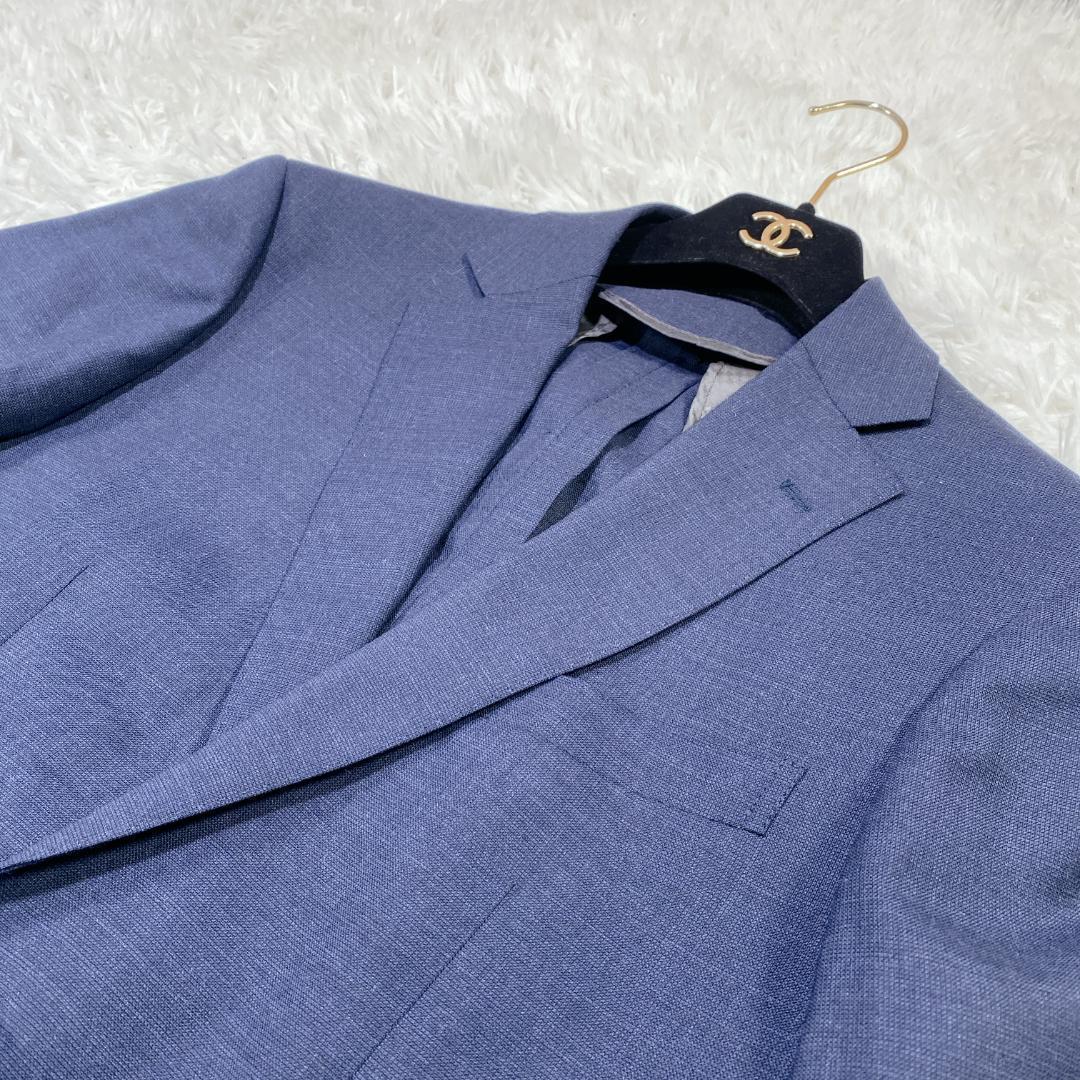美品 オリヒカ スーツ ストレッチ 洗える メンズ ネイビー