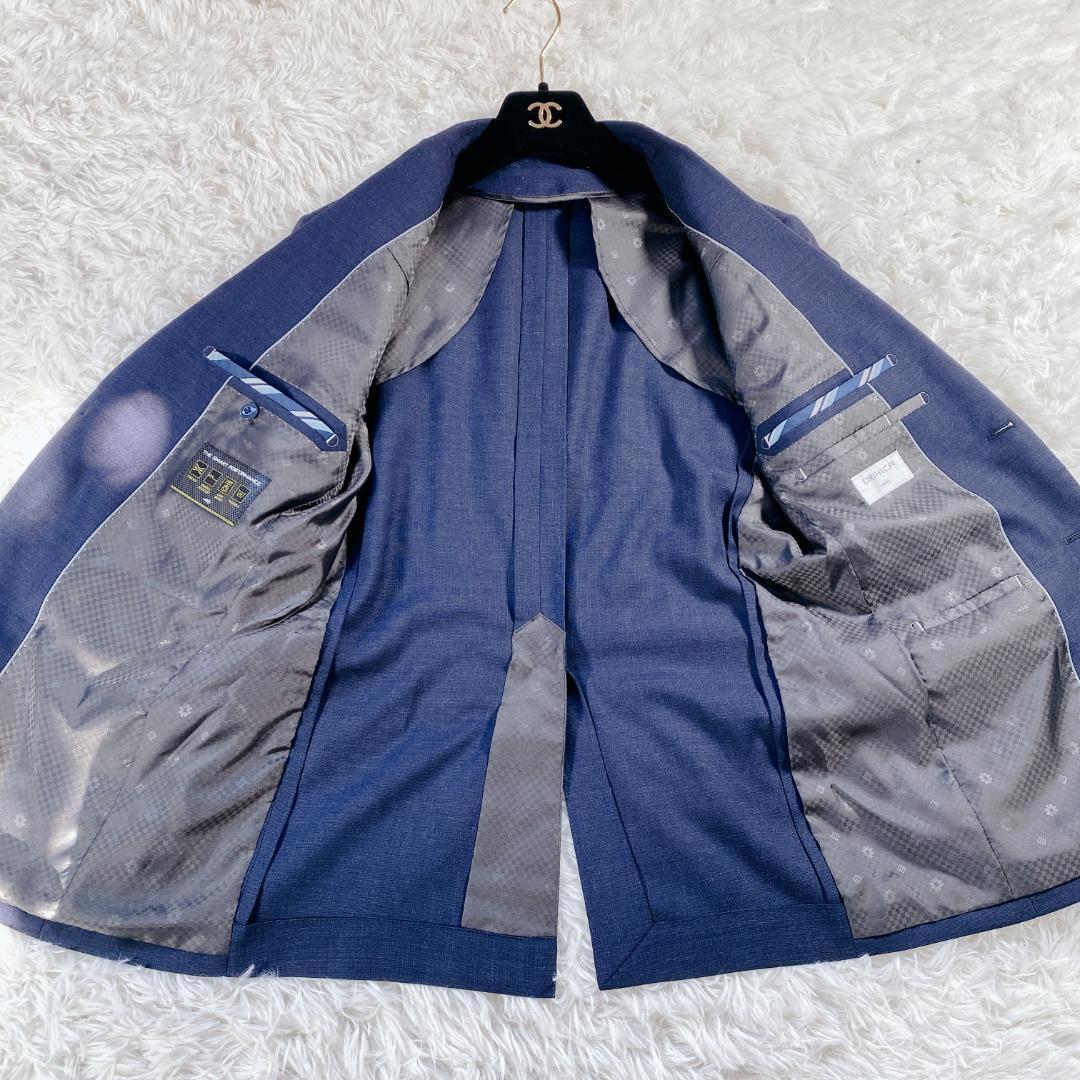 美品 オリヒカ スーツ ストレッチ 洗える メンズ ネイビー