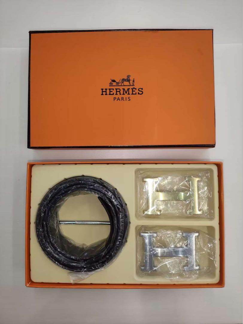 新品✨HERMES エルメス ダブルマーク 本革  ベルト 黒
