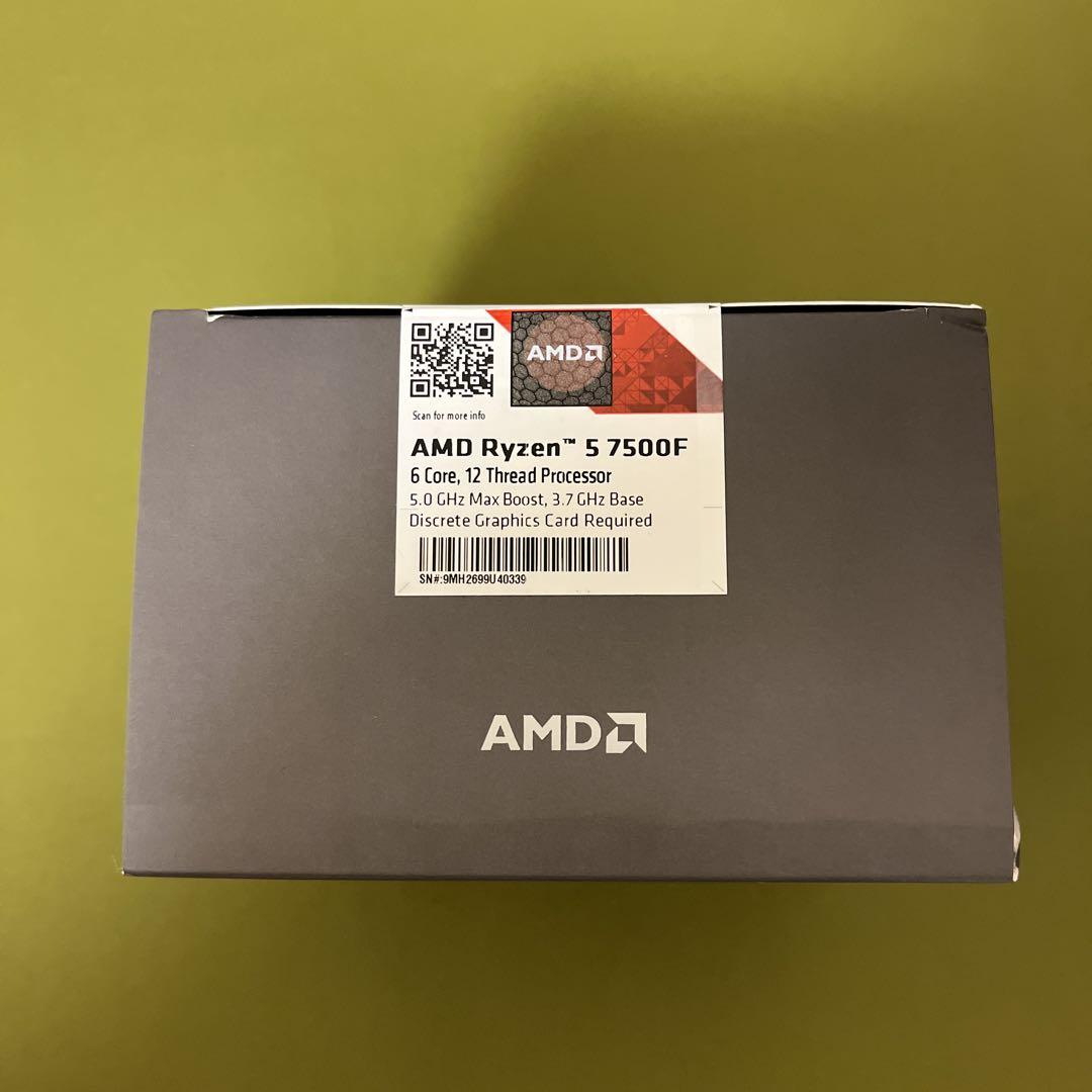 AMD Ryzen 5 7500F 箱・クーラー付き