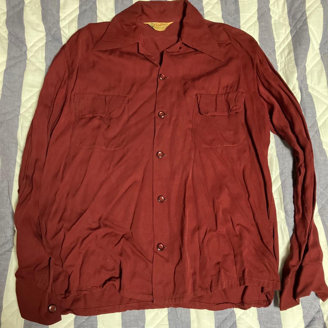 ギャバシャツ　40's 50's ロカビリー　オープンシャツ　レーヨン