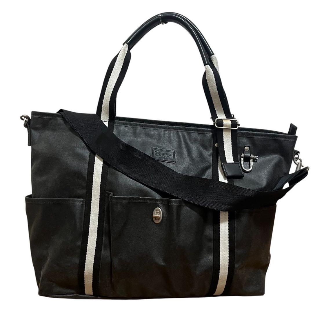 森野帆布 トートバッグ 2way ターンロック ブラック レザー