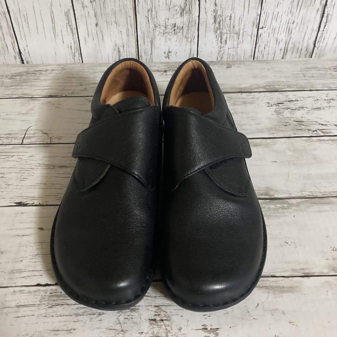 美品　H.P.S.　コンフォートシューズ　健康靴　24.0cm　黒　レザー