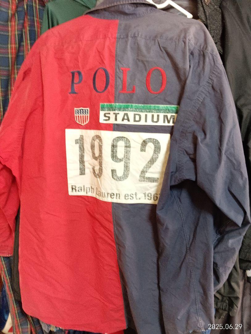 激レアオリジナルpoloラルフローレンstadium1992ゼッケンシャツ
