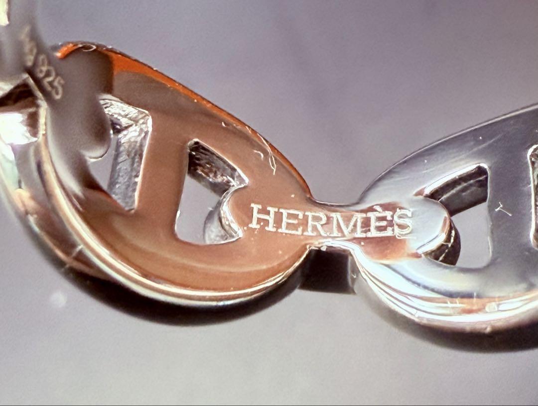 【美品】HERMES アンシェネ PM シェーヌダンクル リング 49