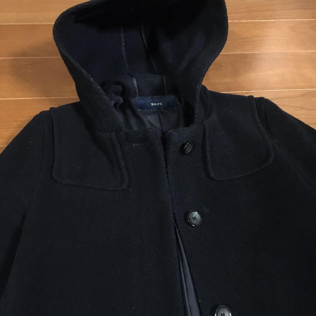 SHIPS ダッフルコート ネイビー