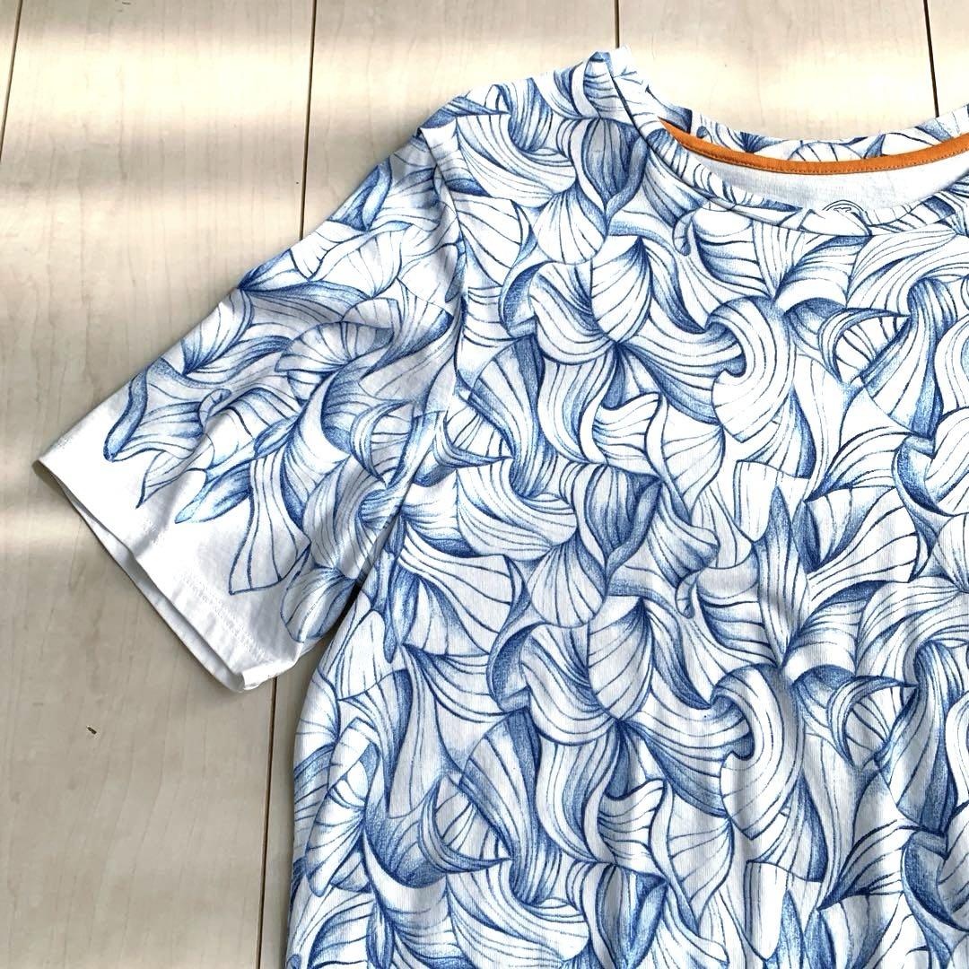 セール】プリント シルクフロント Tシャツドレス（シャツ