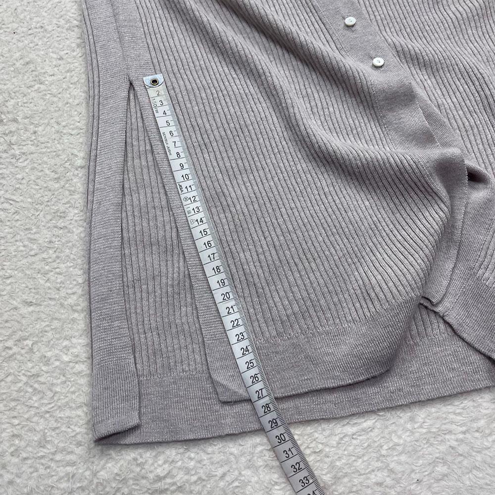 plage リブニットロングカーディガン ベージュ レーヨン - メルカリ