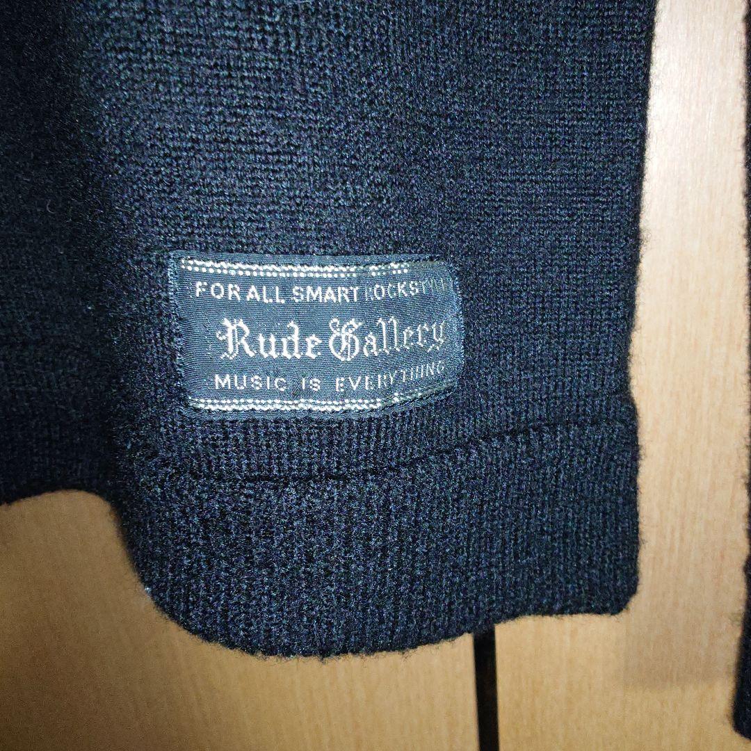 RUDE GALLERY ブラック Vネックセーター - メルカリ